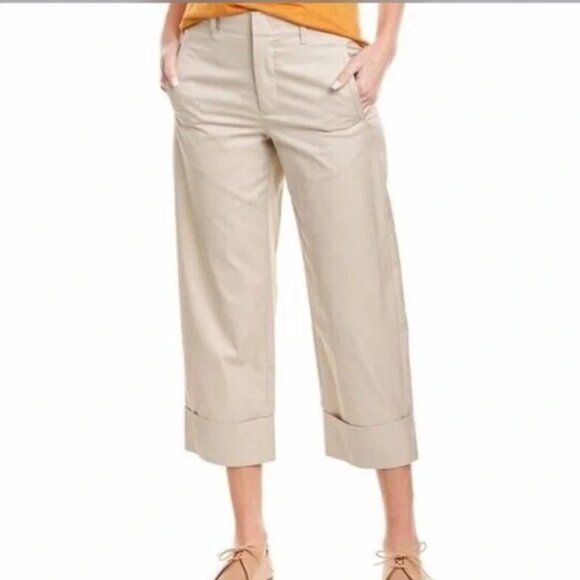 Vince Cuffed Wide Straight Leg Pants in Marble Size 4 EUC - Picture 2 of 13